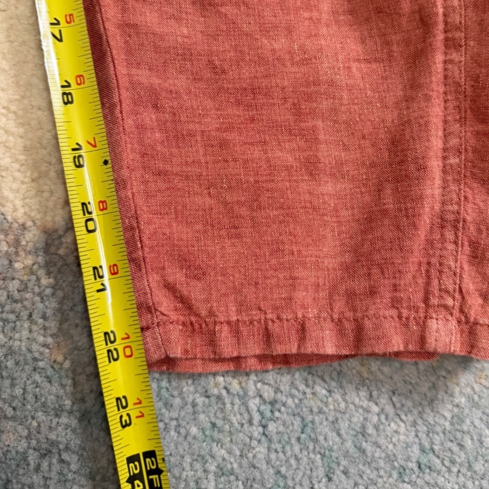 Eileen Fisher Puckered Organic Linen Stripe Lantern Pants Size SP Lagenlook - Picture 10 of 15